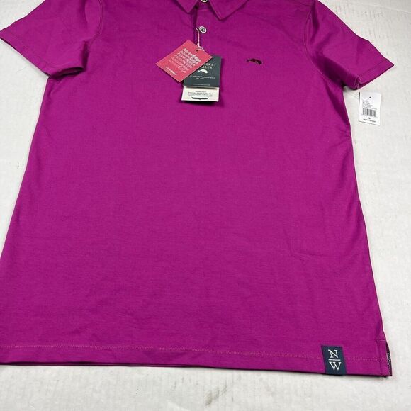 Nantucket Whaler Mens Polo Shirt Purple Short Sleeve Work Casual Top SMALL NEW - Picture 2 of 10